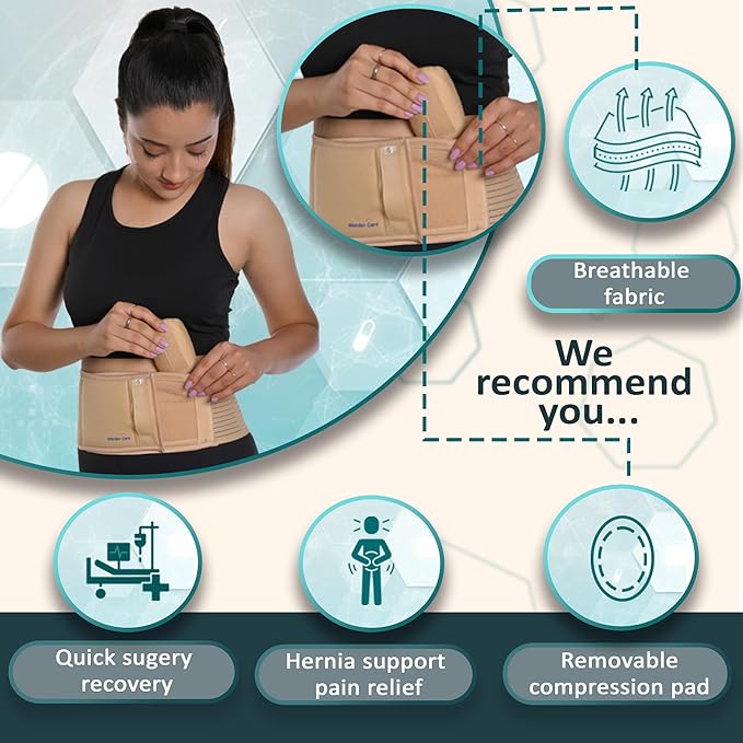 Wonder Care- Umbilical Hernia Support Belt (4XL, 58"-64") 58"-64")