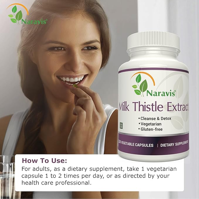 Milk Thistle Extract 4:1 Extract 2000mg - 120 Capsules