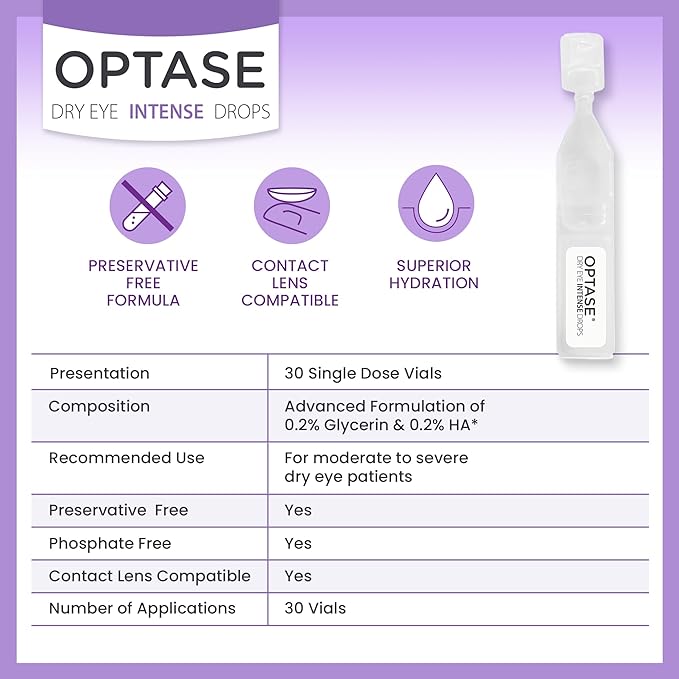 Optase Dry Eye Intense Drops, Single Dose 30 Single