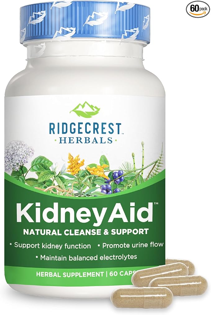 Ridgecrest KidneyAid, Herbal Cleanse and Support 60 Vegan