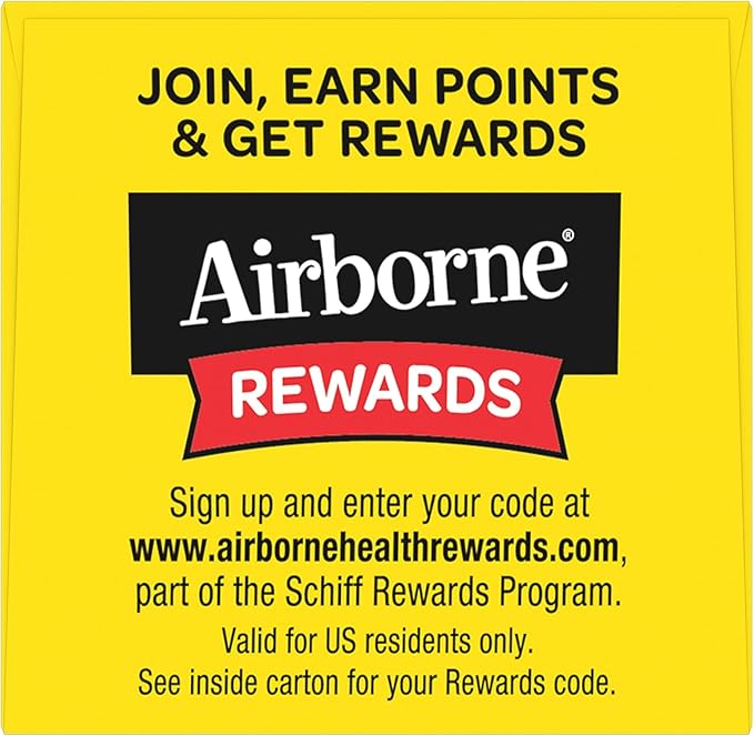 Airborne 1000mg Chewable Tablets with Zinc, 96 Tablets,