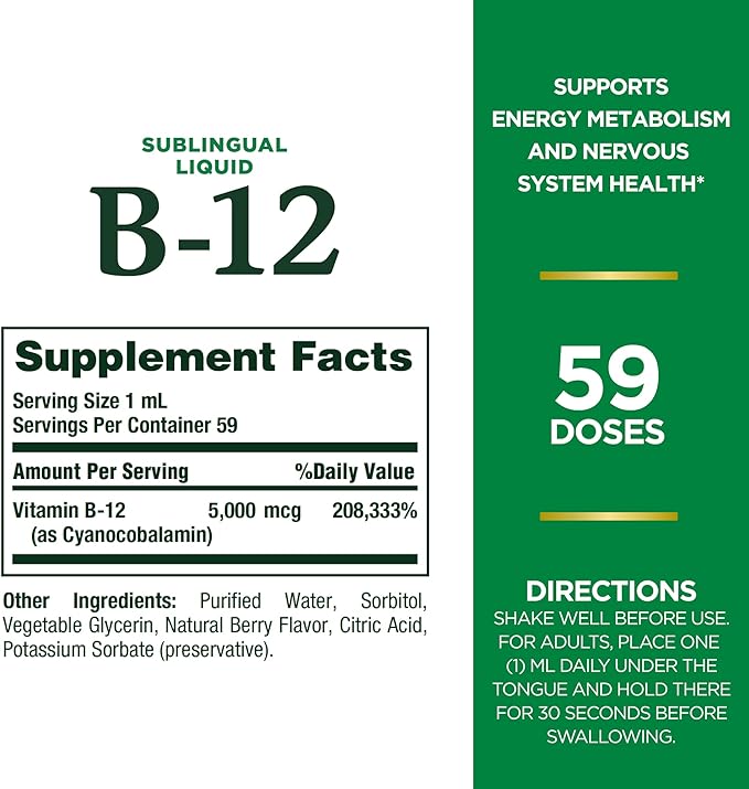 Nature's Bounty Vitamin B12 5000 Mcg 2 Fl (1 Count)