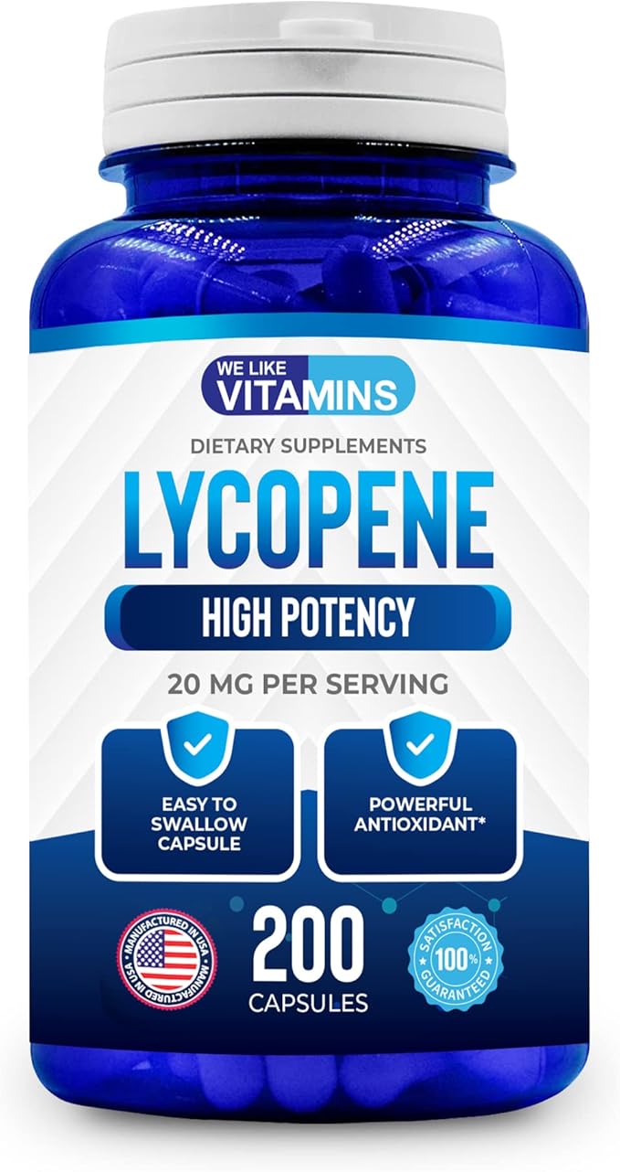 We Like Vitamins Lycopene 20mg Per Serving 200 Capsules