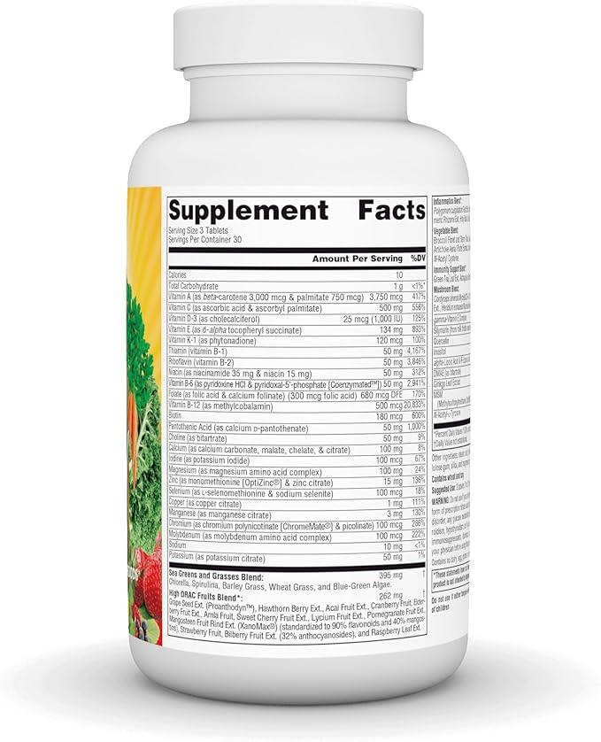 Source Naturals Life Force Green Multiple, Energy Activator with Superfoods* - 90 Tablets