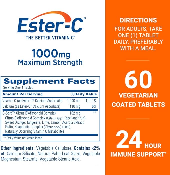 Ester-C® Vitamin C, 1,000 mg, 60