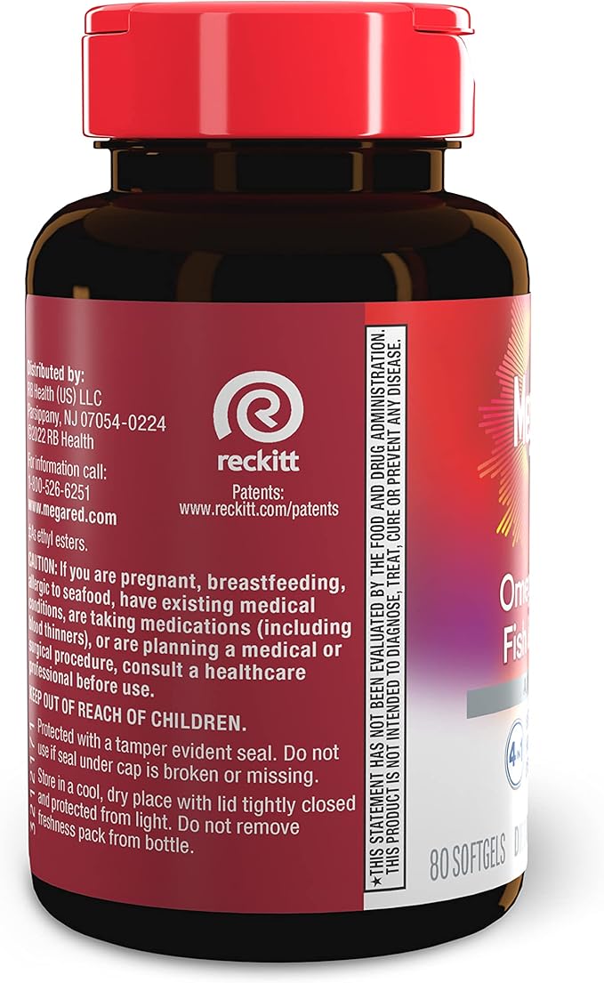 MegaRed Omega 3 Fish Oil & (80 Count 3 Fatty