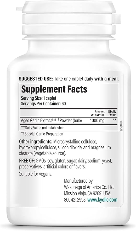 Kyolic Aged Garlic Extract Formula 250, 60 Vegan