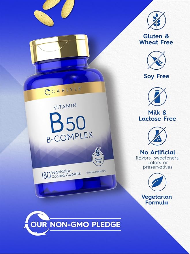 Carlyle Vitamin B50 Complex 180 Caplets