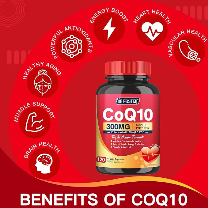 CoQ10 300mg with PQQ & Shilajit Q10 Supplements 120 Capsules