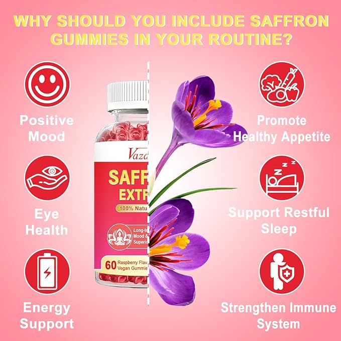 Sugar Free Saffron Gummies, 100 mg 120 Cts