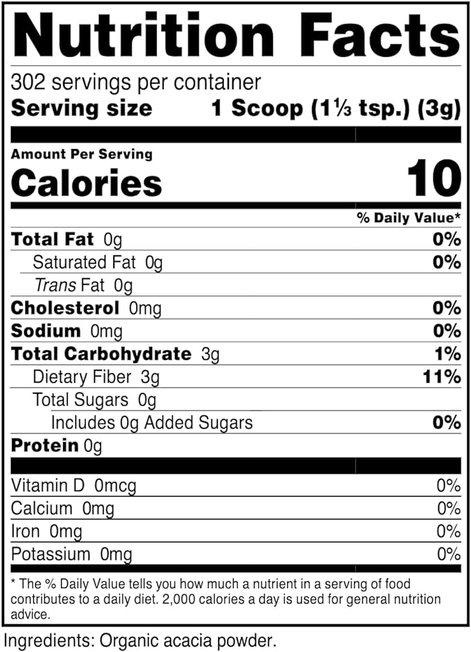 Nutricost Organic Acacia Fiber Powder (2 LB)