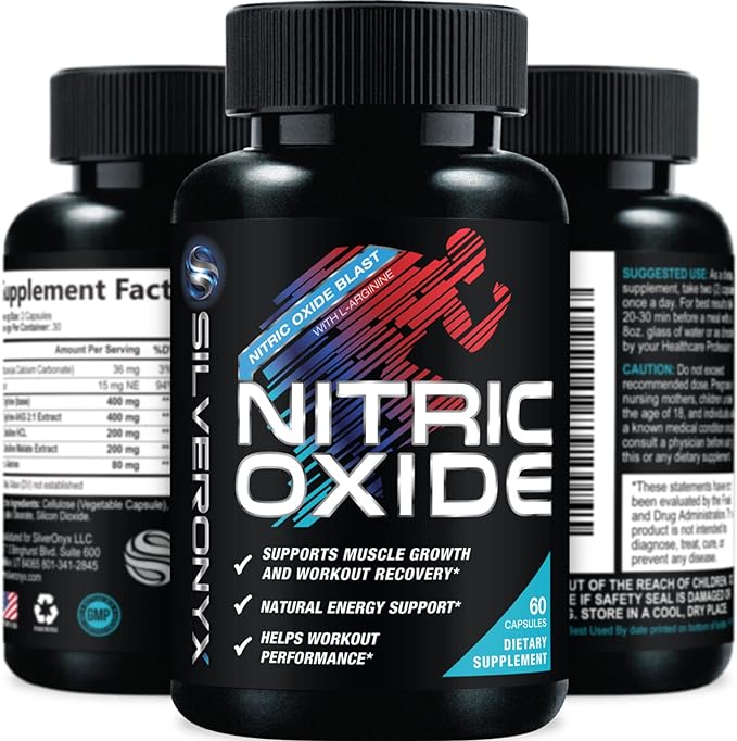 Extra Strength Nitric Oxide Supplement L 3X Strength 60 Capsules