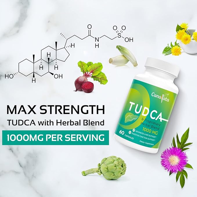 TUDCA Liver Support Supplements 1000mg 120 Vegan