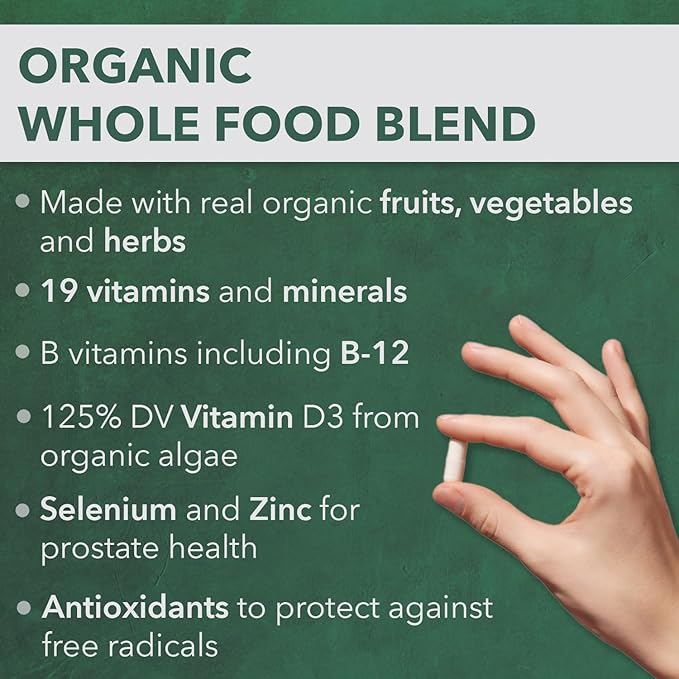 PlantFusion Organic Multivitamin for Women - One Daily Whole Food Blend Women's Multivitamin - Vegan, Non-GMO, Gluten Free & Dairy Free - 30 Tablets (1 Month Supply)