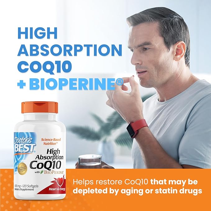 Doctor's Best High Absorption CoQ10 100 mg, 120 Count