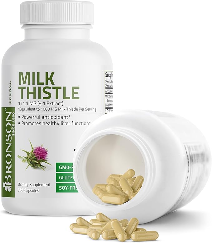 Bronson Milk Thistle 1000 MG Silybum 300 Capsules