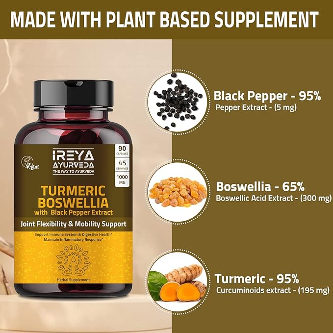 Boswellia Extract Capsules (90 Capsules) 1000 mg 45 Days