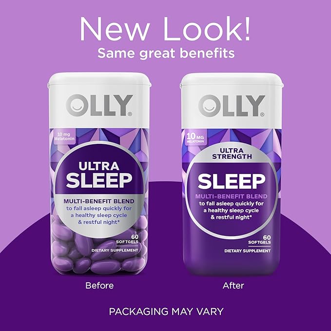OLLY Ultra Strength Sleep Softgels, 10mg 60 Count