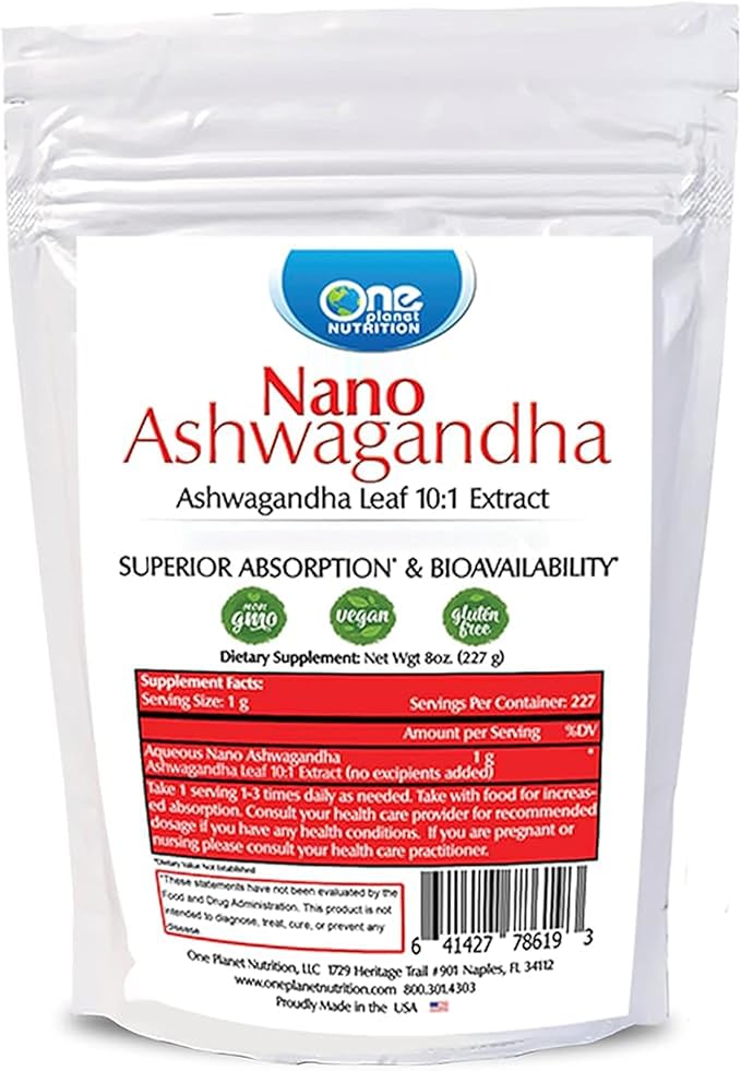 Nano Ashwagandha Leaf, Ashwagandha Leaf 10:1 8oz (227g) (227g)