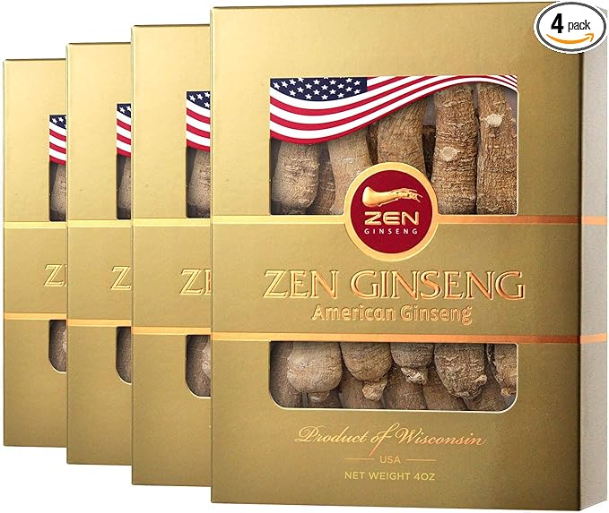 4 Boxes American Ginseng Root — (4oz/Box) Performance