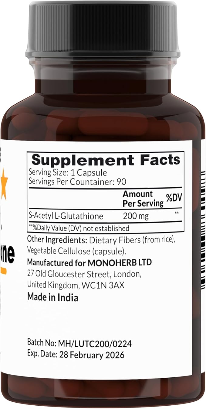S-Acetyl L-glutathione 200mg 90 Vegetarian