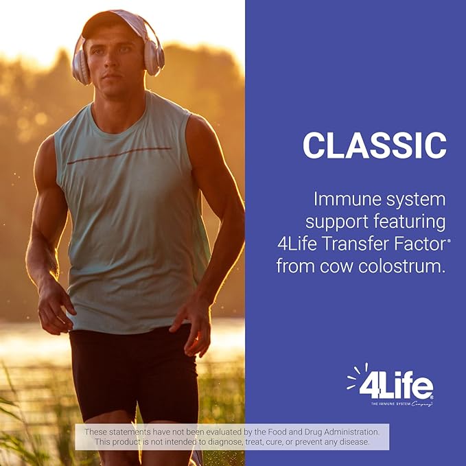 4Life Transfer Factor Classic - Immune Support Supplement with Cow Colostrum for Enhanced Immune System Recognition, Response, and Memory - for Ages 2 and Up - 90 Veggie Capsules
