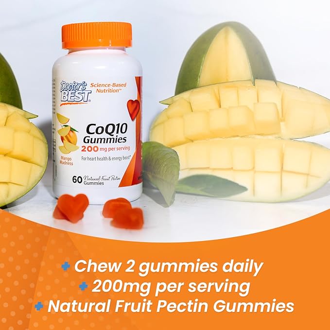 Doctor's Best CoQ10 Gummies 200 Mg, Q10 (Ubiquinone), 60 Ct