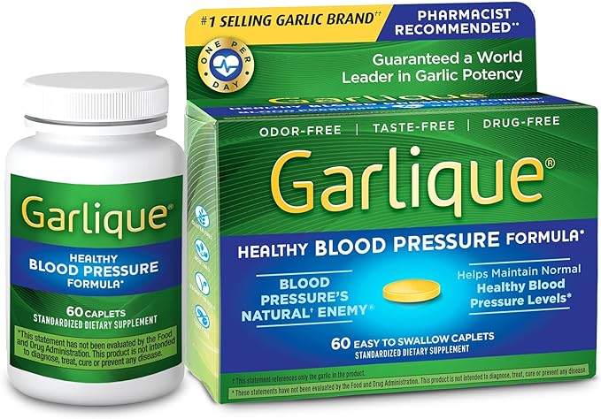 Garlique Garlic Extract Supplement, Healthy Blood 60 Caplets
