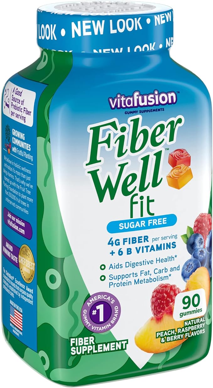 Vitafusion Fiber Well Fit Gummies Supplement, 90 Count