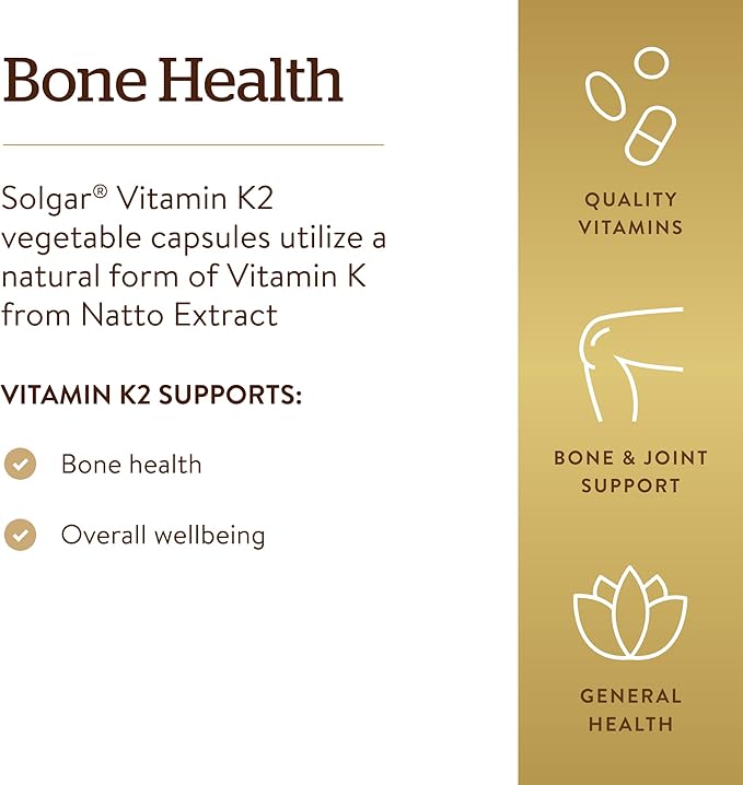 Solgar Vitamin K2 MK7 100mcg Vegetable 50 Count