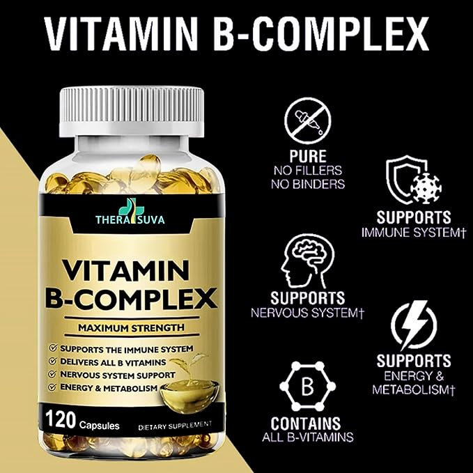 Max Strength Vitamin B-Complex + CoQ10 120 Softgels, 60 Day