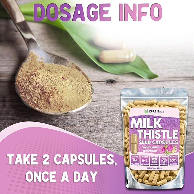 Milk Thistle Seed Capsules 360 Count (6 Month