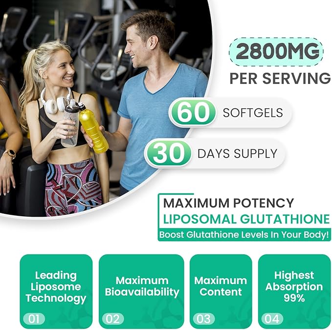 2800 MG Liposomal Glutathione Supplement, Detoxifying