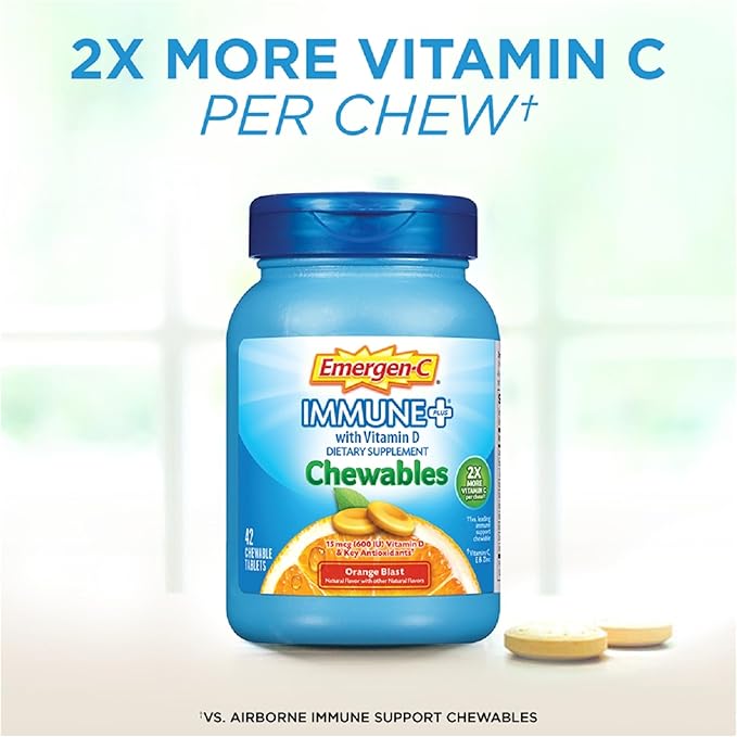 Emergen-C Immune+ Chewables 1000mg Vitamin C 14 Count