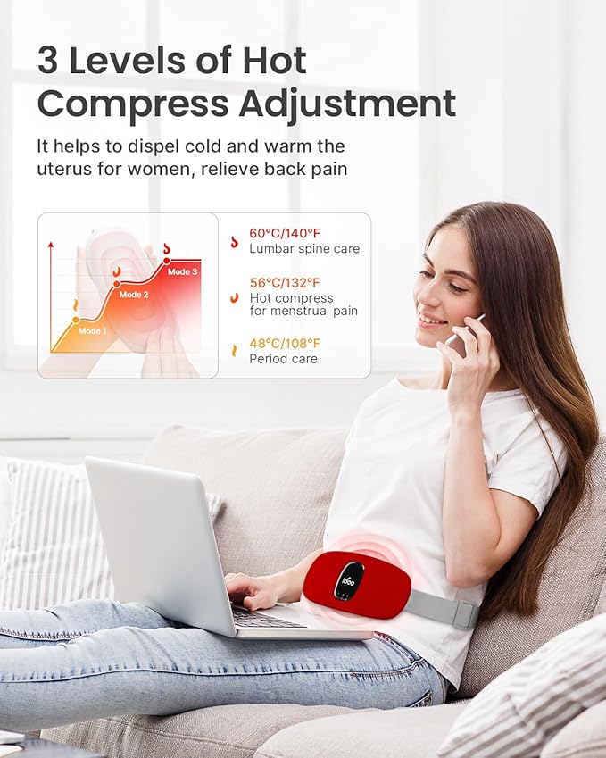 iDOO Wearable Heating Pad, FSA HSA 3 Heat 3 Massage