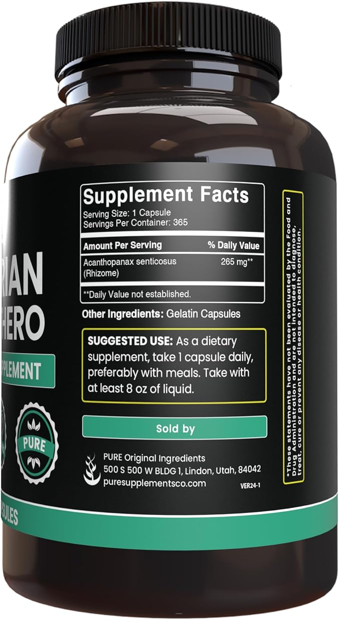 PURE ORIGINAL INGREDIENTS Siberian Eleuthero, Always (365 Count 1))