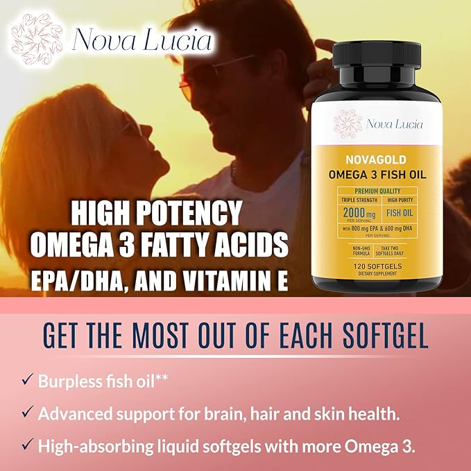 Omega 3 Burpless Fish Oil Supplement 2000mg Max 120 Small