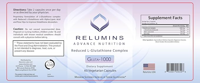 Relumins Advance Nutrition Gluta 1000, Vitamin (3 Bottles