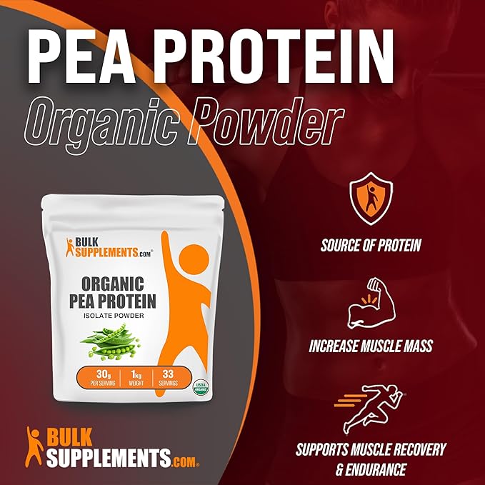 BulkSupplements.com Pea Protein Isolate Powder 21g of 30g per 5kg (11 (11 lbs), 5