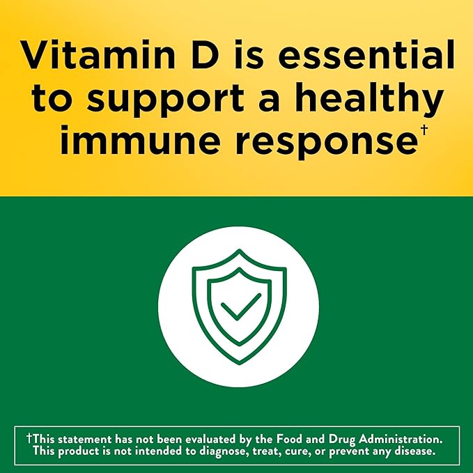 Nature Made Vitamin D3 2000 IU (50 mcg), 250 Softgels, 250 Day