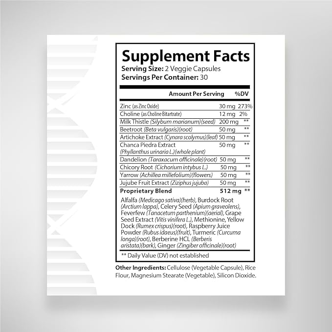 Milk thistle supplement, Liver Cleanse Herbal 60 Capsules