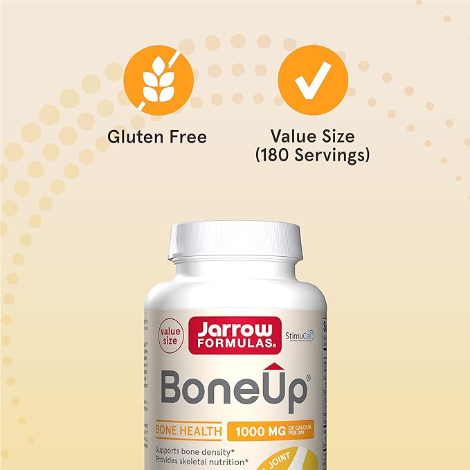 Jarrow Formulas BoneUp 360 Capsules 180 Servings D3, K2 K2 (as MK-7) & 1000 mg
