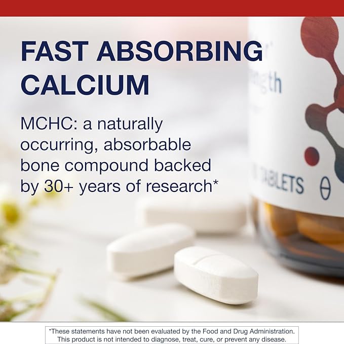Metagenics Bone Builder Extra Strength - Calcium Supplement - with Phosphorus - Gluten-Free & Non-GMO - 90 Tablets - 30 Servings