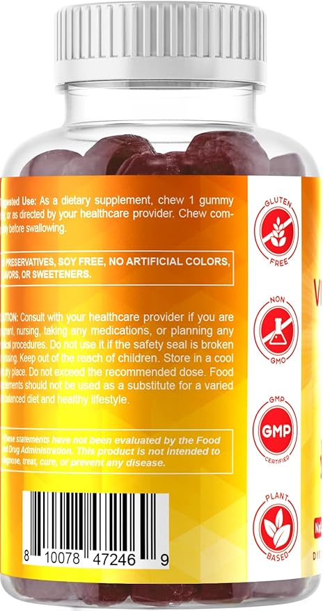 Vitamatic Sugar Free Vitamin D3 5000 IU 120 Gummies 120 Servings (5000 IU)