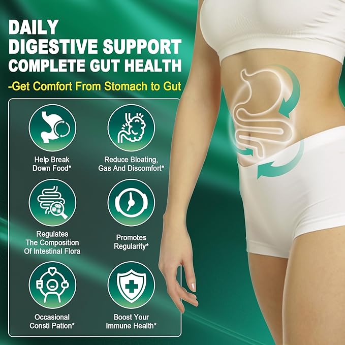 Digestive Enzymes with Probiotics and Prebiotics 1000mg Super 90Billion CFU 2
