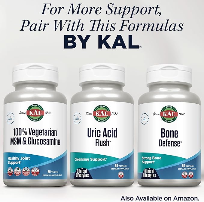 KAL 100% Vegetarian MSM & Glucosamine 60-Day Guarantee 60 Servings, 60 Tablets