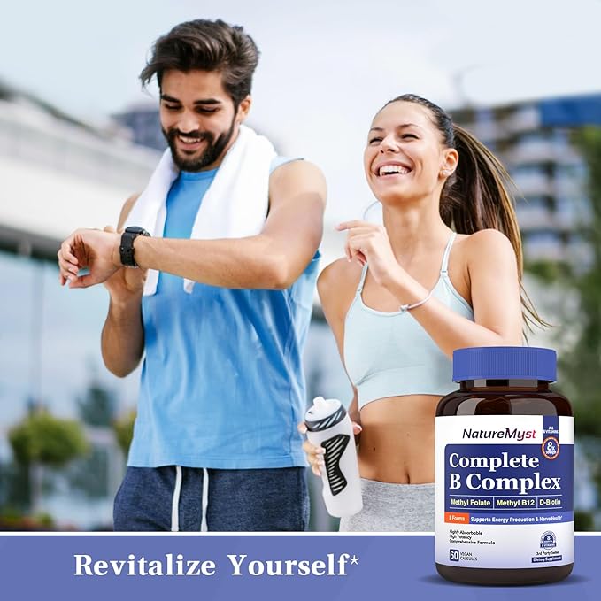 Complete B Complex, All 8 B B12, Methyl P-5-P, Highly 60 Vegan