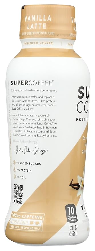 Kitu, Super Coffee Protein MCT Oil Vanilla, 12 Fl Oz