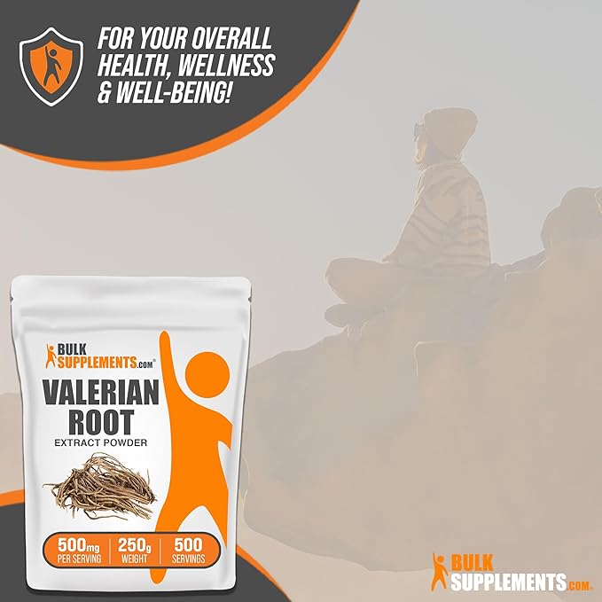 BulkSupplements.com Valerian Root Extract Powder 500mg per 250g (8.8 (8.8 oz), 1