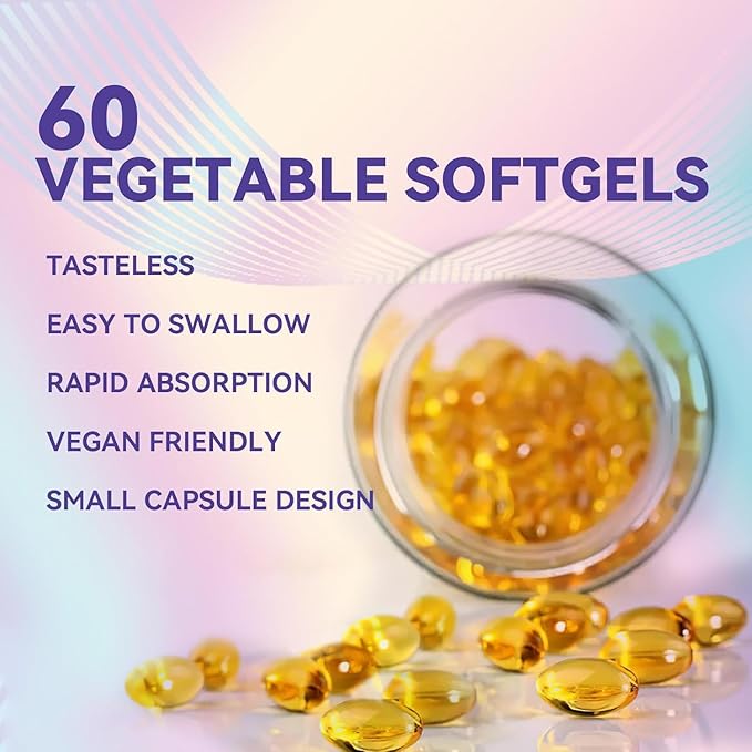 Hyaluronic Acid Supplements, 850mg High Bioavailable Dietary Hyaluronic Acid Capsules, Double Strength Skin Hydration, Joint Lubrication, Eye Health, Hair & Nails Growth Support, 60 Softgels, 3 Pack